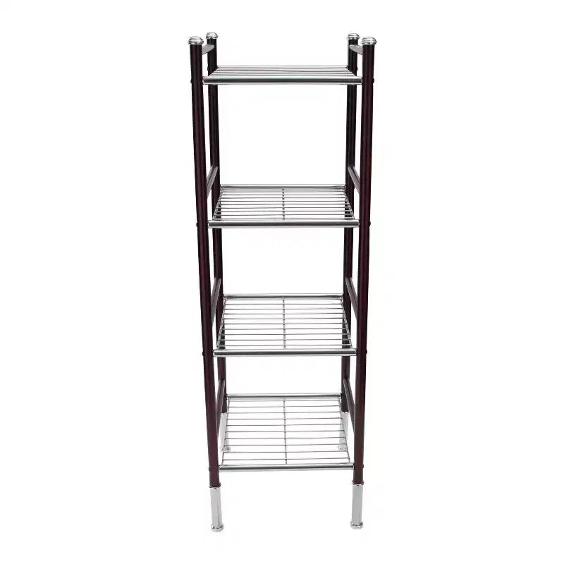 4-Tier Metal Storage Tower, Universal Shelving Unit, Black