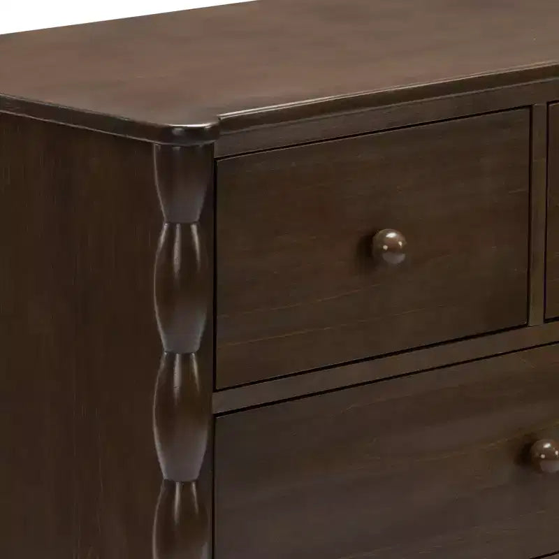 Kids 4-Drawer Spindle Dresser, Solid Pine Wood, Jenny Lind Style