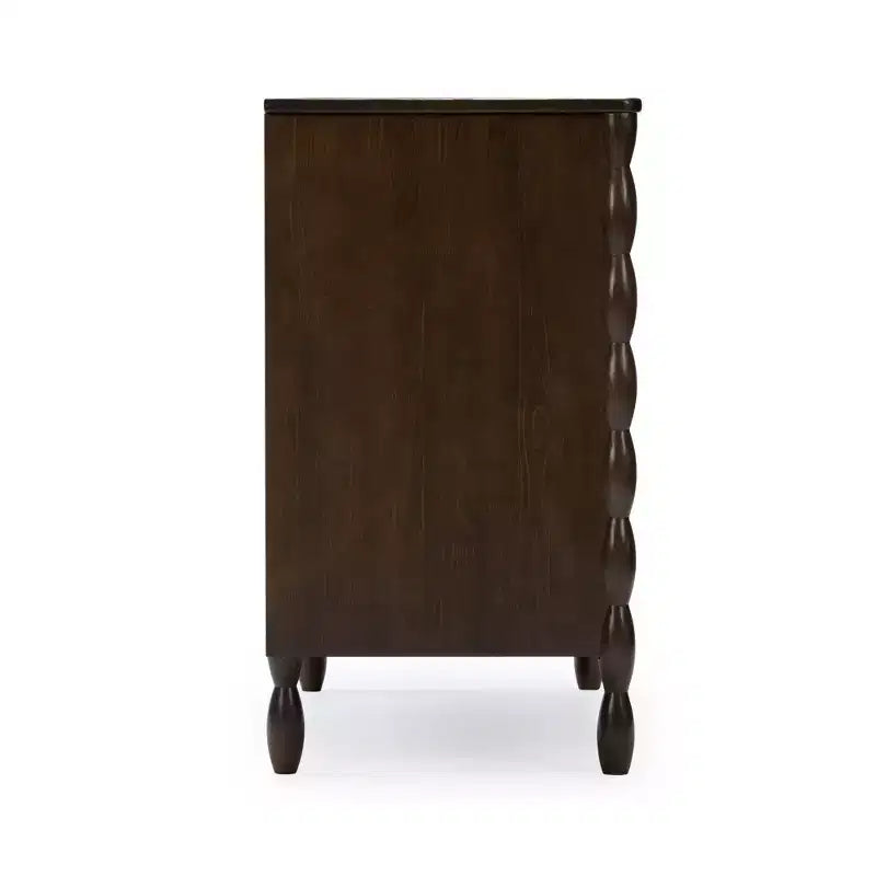 Kids 4-Drawer Spindle Dresser, Solid Pine Wood, Jenny Lind Style