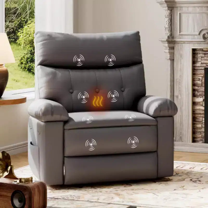 Oversized Swivel Rocking Recliner Chair with Massage and Heat, Remote Control Lazy Chair for Adults, Ergonomic Recliner for Living Room, Bedroom