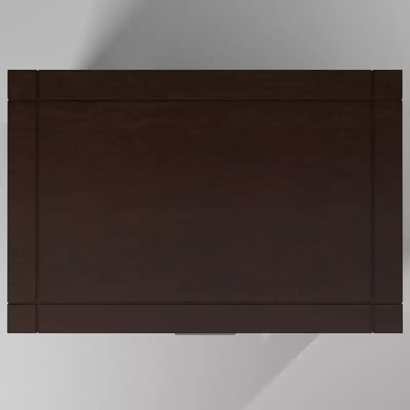 2-Drawer Nightstand in Cappuccino, Fully Assembled Wood Bedside Table