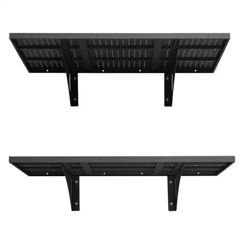 VEVOR 2-Tier Wall Garage Shelving, 2 x 3 ft Steel Wall Mounted Shelving Unit, 12 x 72 Inch Per Shelf, 560 lbs Total Weight Capacity, Black