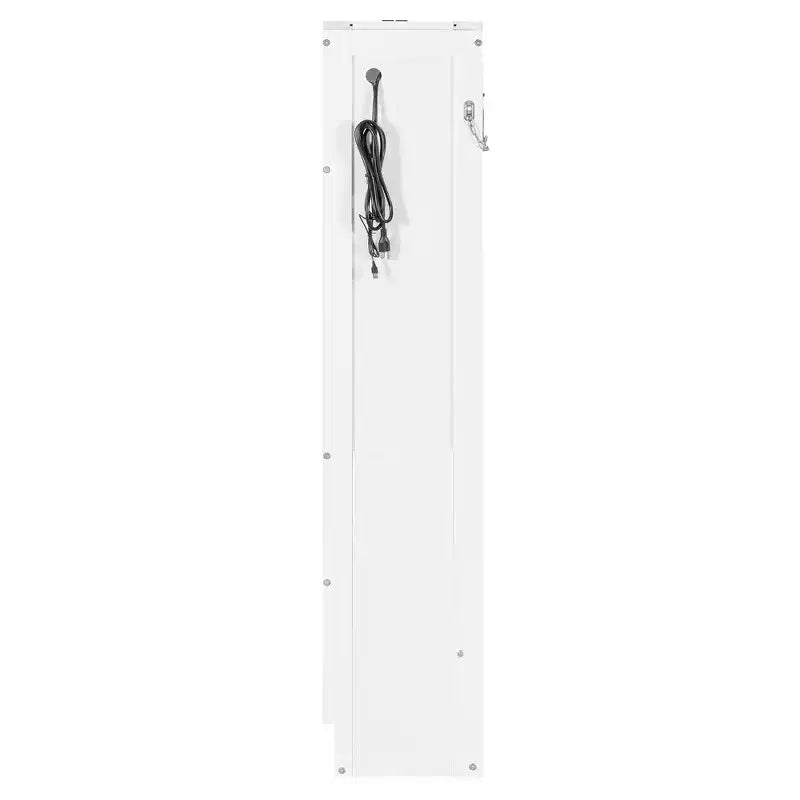 Modern Side-Folding Murphy Bed with Printed Panel, LED Lighting & USB Charging