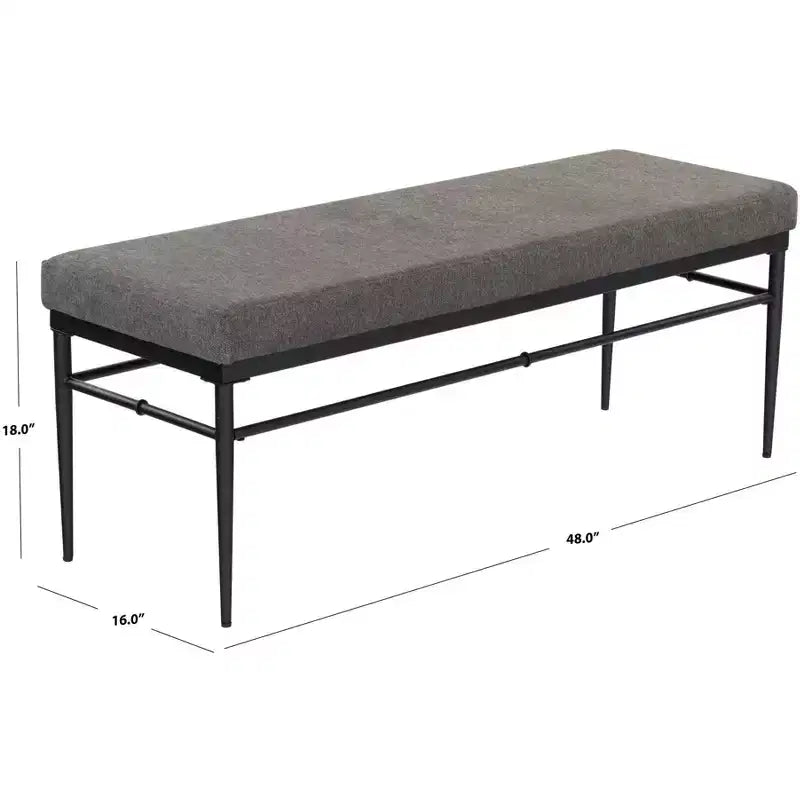 Linen & Metal Bench