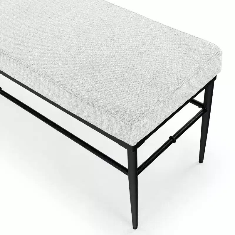 Linen & Metal Bench