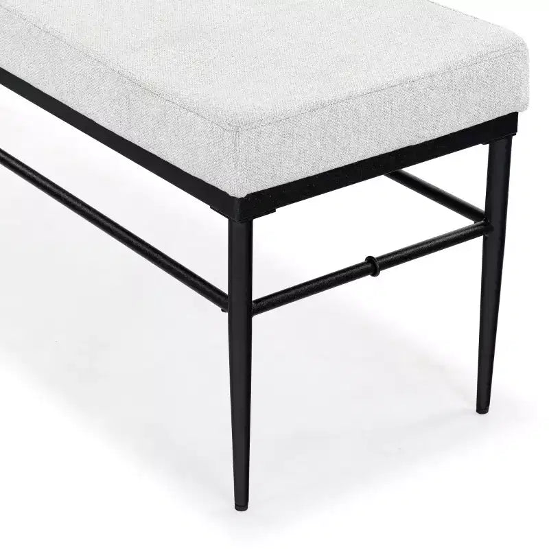 Linen & Metal Bench