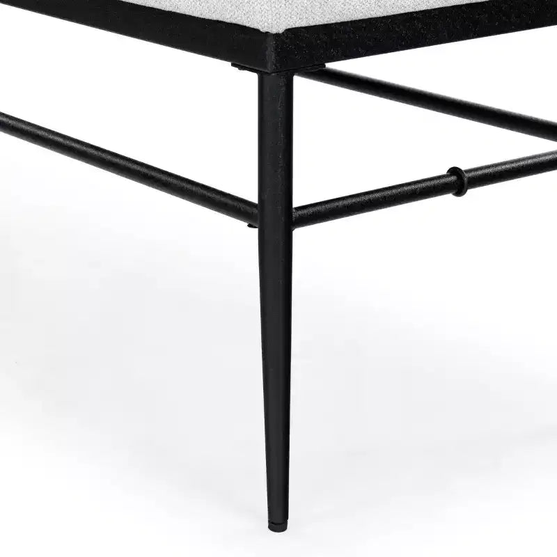 Linen & Metal Bench