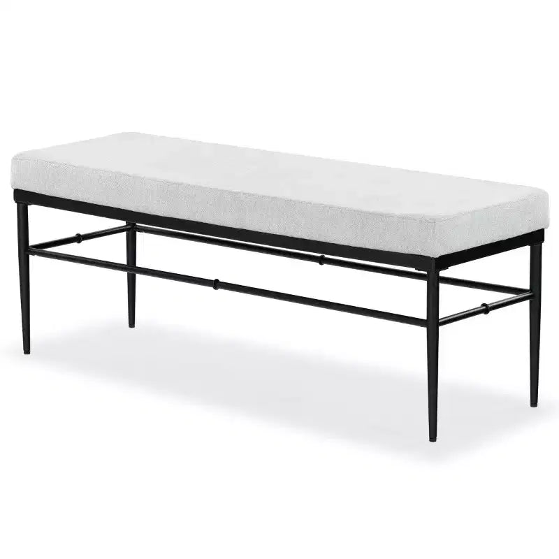 Linen & Metal Bench