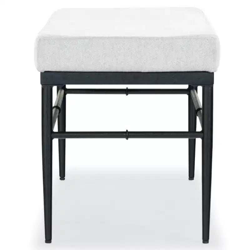 Linen & Metal Bench