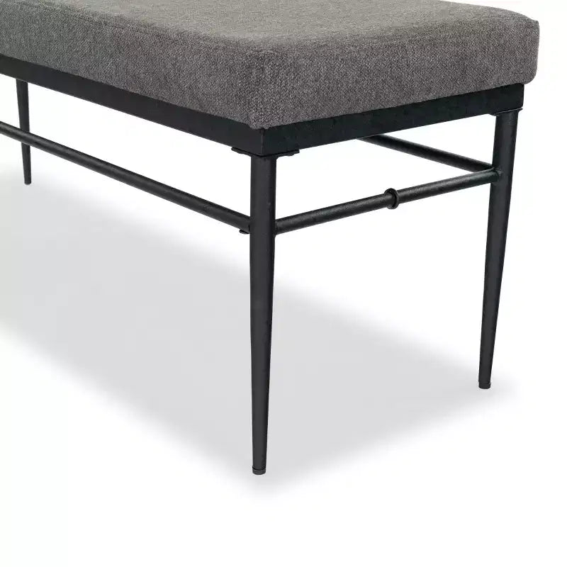 Linen & Metal Bench