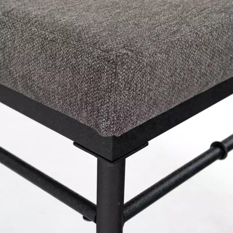 Linen & Metal Bench