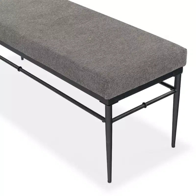 Linen & Metal Bench