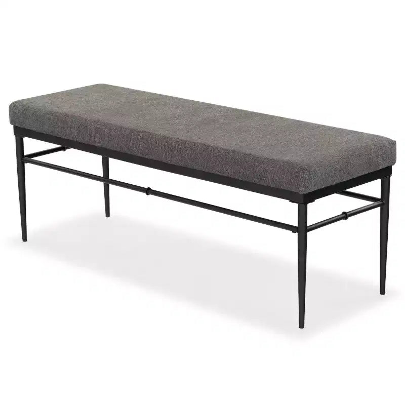 Linen & Metal Bench