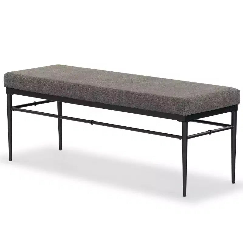 Linen & Metal Bench