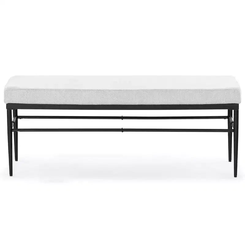 Linen & Metal Bench