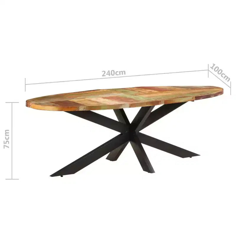 Modern Indoor Dining Table, Contemporary Steel Family Table