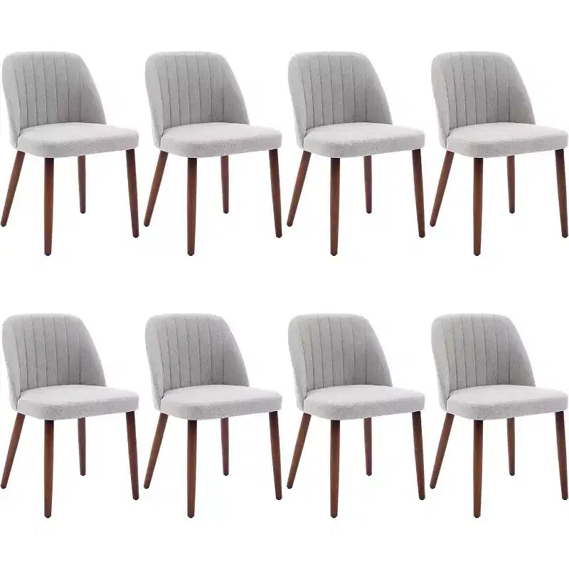 Dining Chairs Set of 4/6/8, Upholstered Chairs with Padded Seat and Wood Legs, Fabric Side Dinner Chair for Kitchen, Dining Room, Restaurant, Cafe
