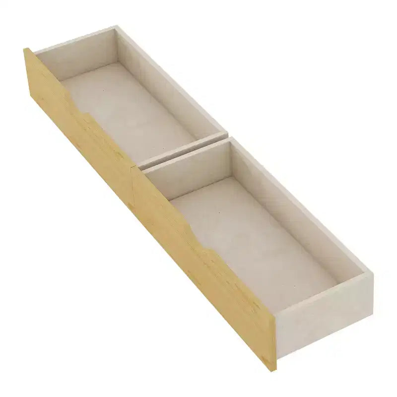 Modern Wood Kids Platform Bed with Safety Rails and Storage Drawers