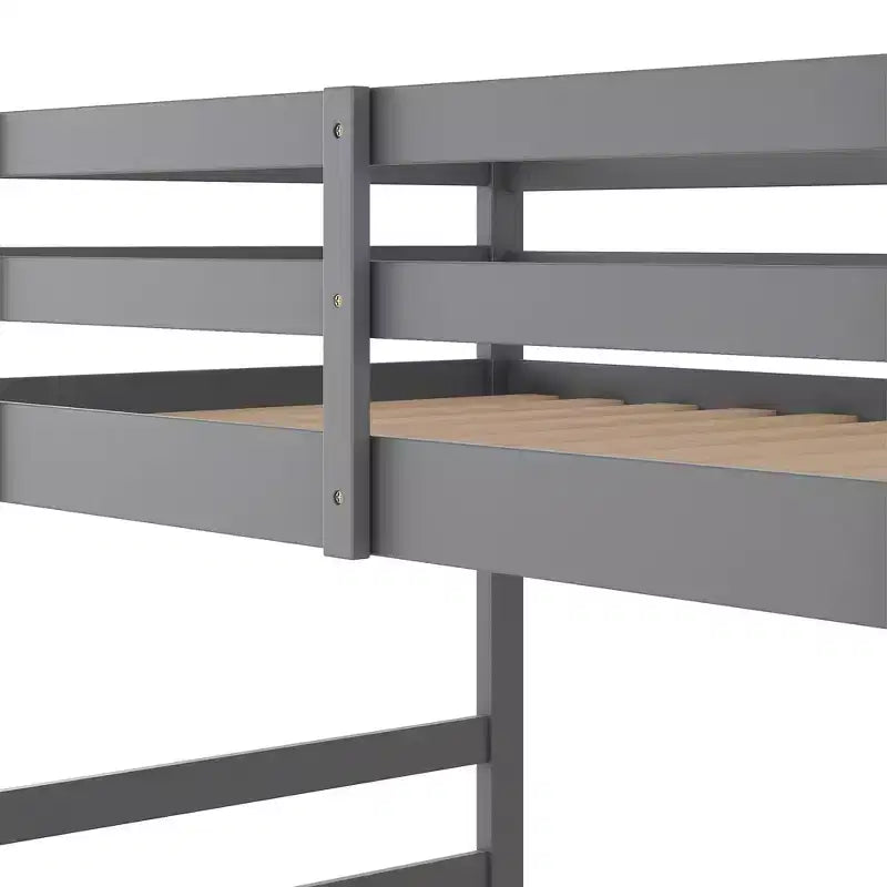 Modern Bunk Bed with 2 Ladders for Kids Room and Guest Room
