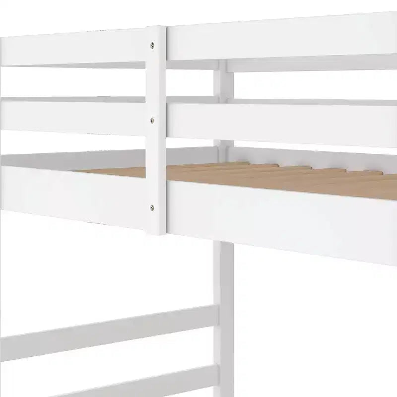 Modern Bunk Bed with 2 Ladders for Kids Room and Guest Room