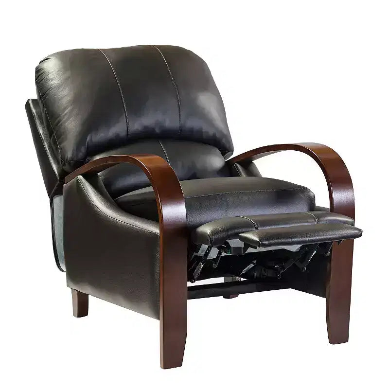 Set of 2 Genuine Leather Manual Recliner Chairs, 159° Recline