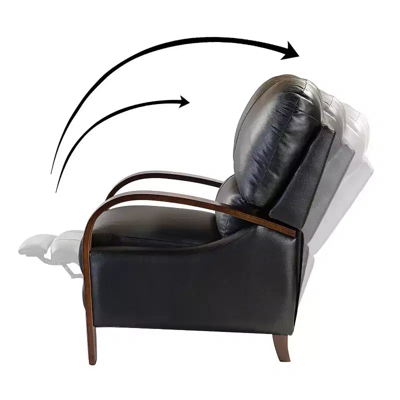 Set of 2 Genuine Leather Manual Recliner Chairs, 159° Recline
