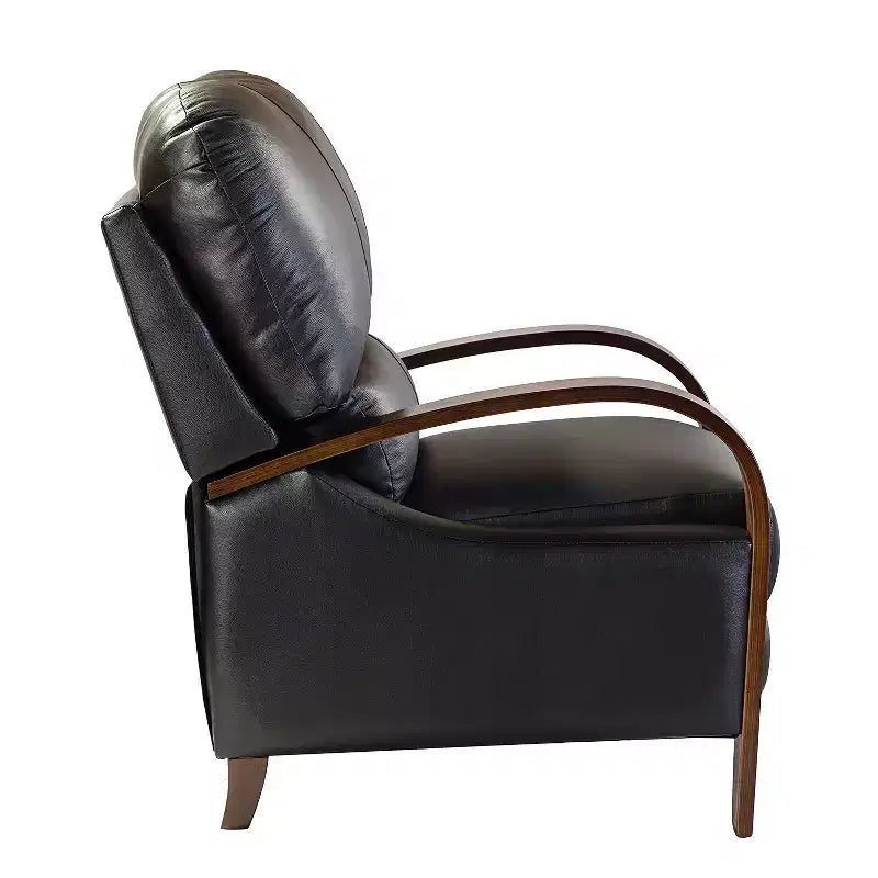 Set of 2 Genuine Leather Manual Recliner Chairs, 159° Recline
