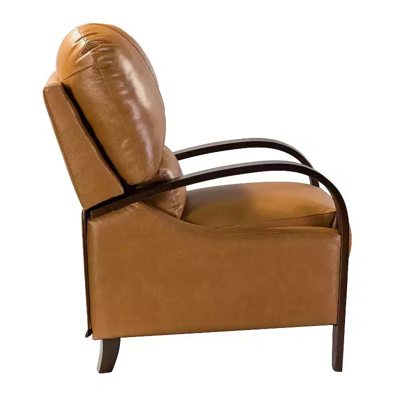 Set of 2 Genuine Leather Manual Recliner Chairs, 159° Recline