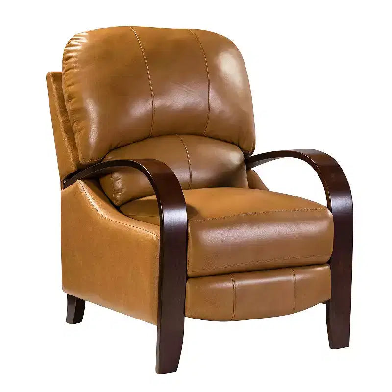 Set of 2 Genuine Leather Manual Recliner Chairs, 159° Recline