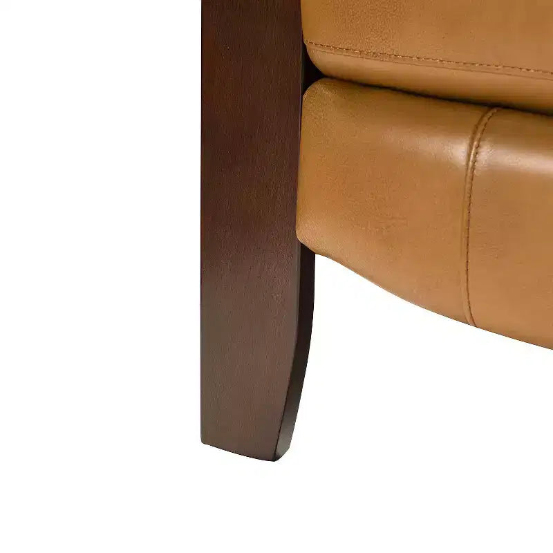 Set of 2 Genuine Leather Manual Recliner Chairs, 159° Recline