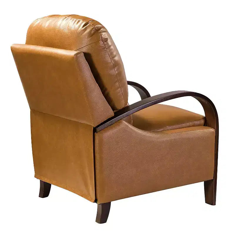 Set of 2 Genuine Leather Manual Recliner Chairs, 159° Recline