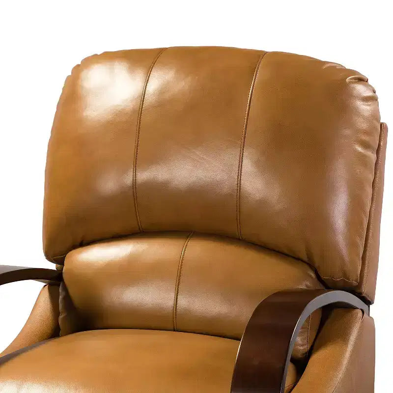 Set of 2 Genuine Leather Manual Recliner Chairs, 159° Recline