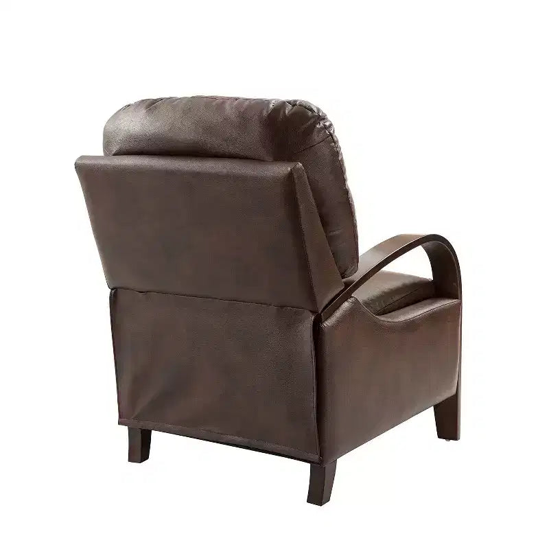 Set of 2 Genuine Leather Manual Recliner Chairs, 159° Recline