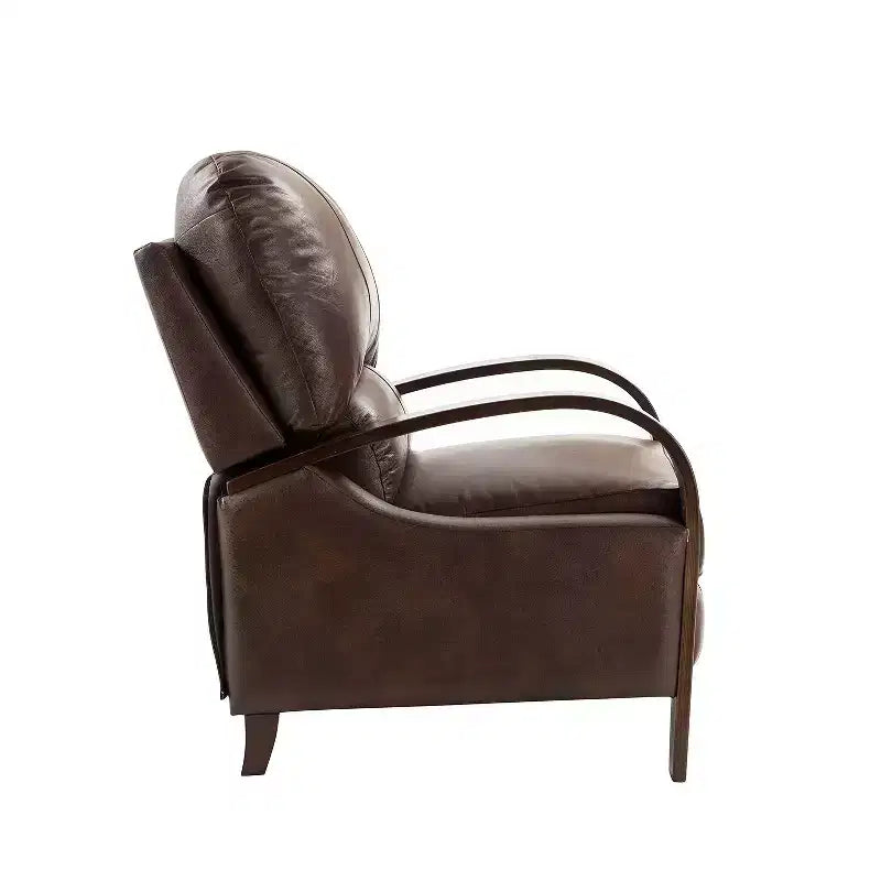 Set of 2 Genuine Leather Manual Recliner Chairs, 159° Recline