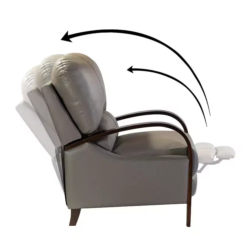 Set of 2 Genuine Leather Manual Recliner Chairs, 159° Recline