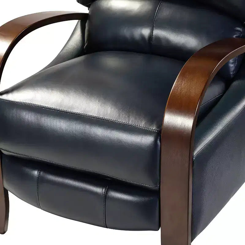 Set of 2 Genuine Leather Manual Recliner Chairs, 159° Recline