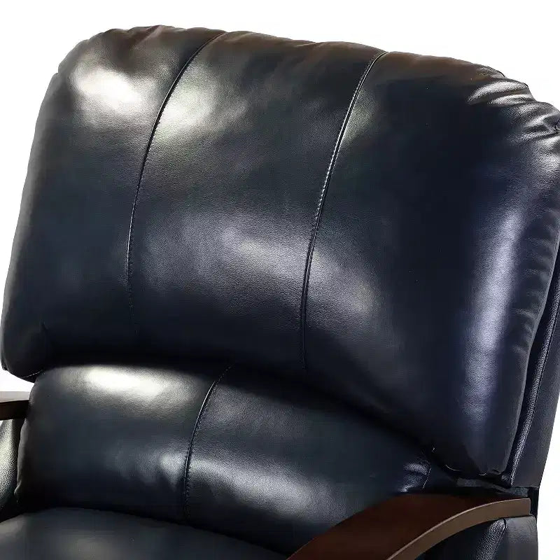 Set of 2 Genuine Leather Manual Recliner Chairs, 159° Recline