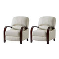 Set of 2 Genuine Leather Manual Recliner Chairs, 159° Recline