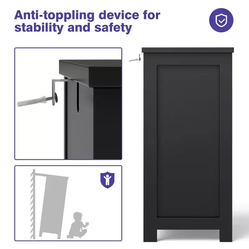 Freestanding Bathroom Floor Cabinet with 3 Drawers, Storage Organizer