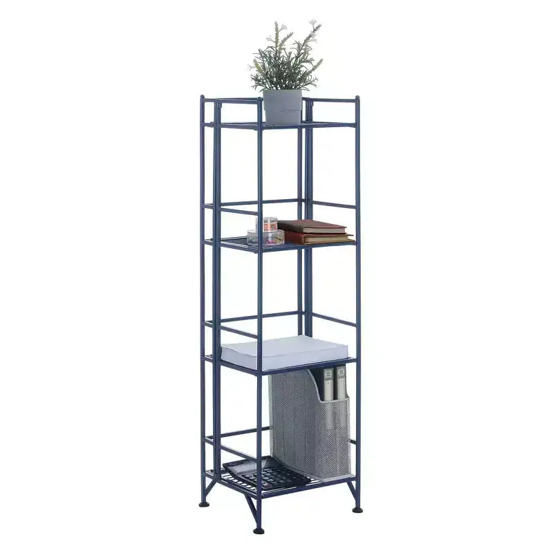 44.75" 4-Tier Folding Metal Storage Shelf