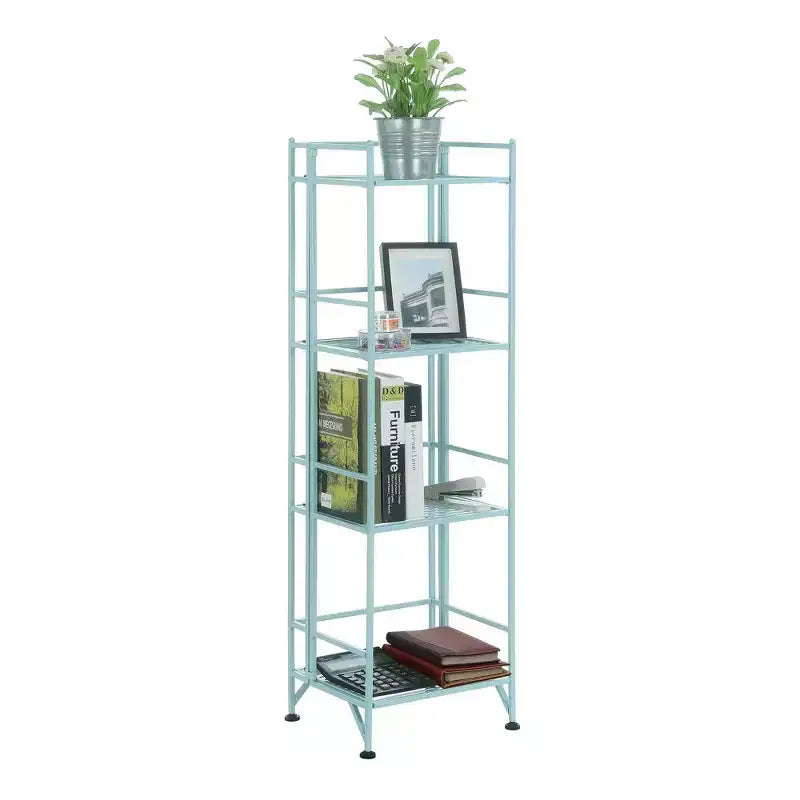 44.75" 4-Tier Folding Metal Storage Shelf