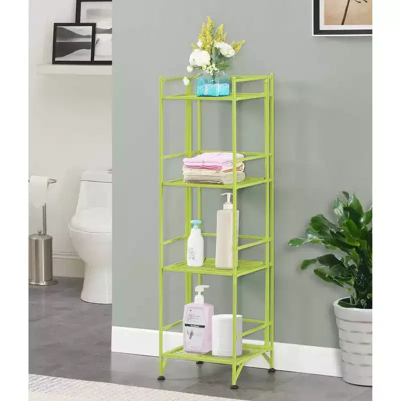 44.75" 4-Tier Folding Metal Storage Shelf