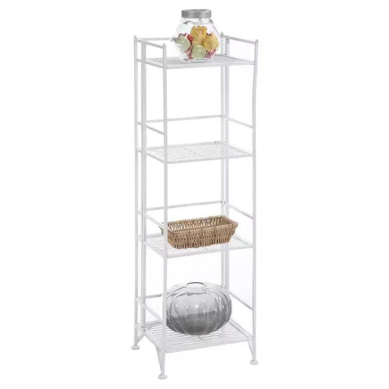 44.75" 4-Tier Folding Metal Storage Shelf
