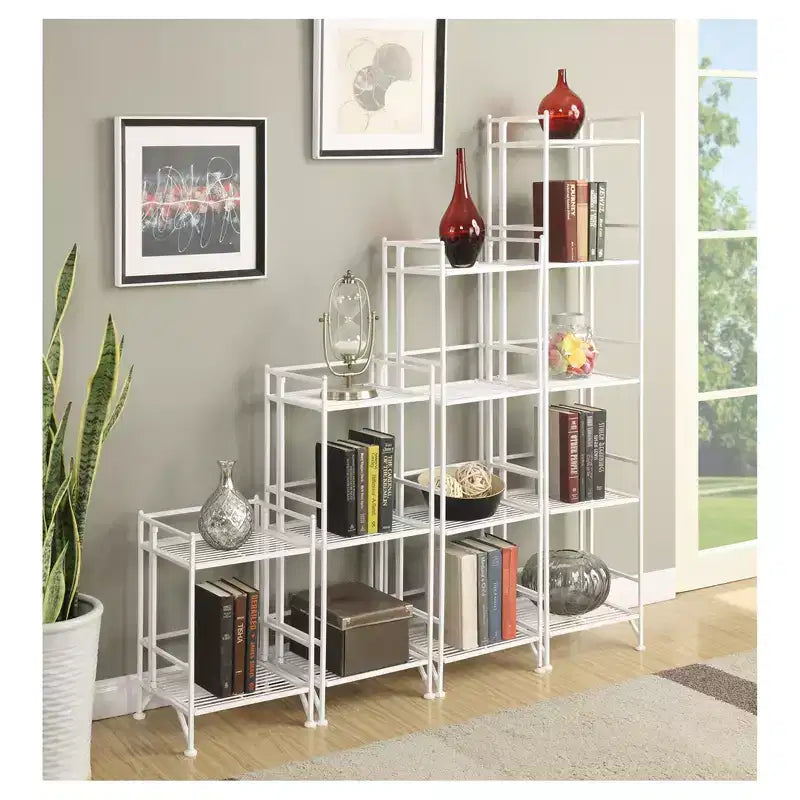 44.75" 4-Tier Folding Metal Storage Shelf