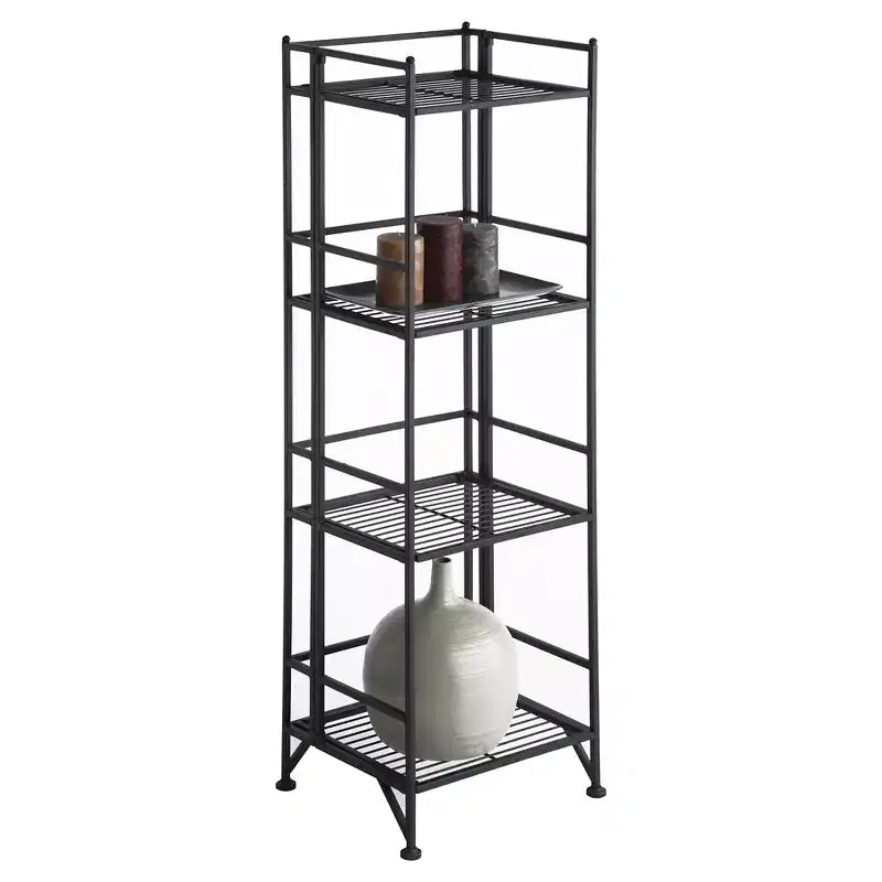 44.75" 4-Tier Folding Metal Storage Shelf