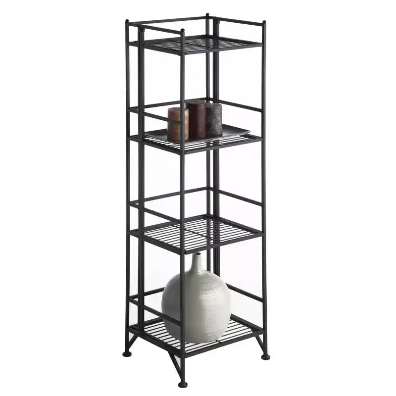44.75" 4-Tier Folding Metal Storage Shelf